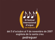 XI Festival Internacional d'Orgue - Pedreguer